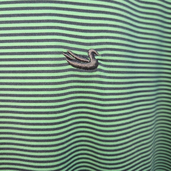 Southern Marsh Mens XL Green & Gray Striped Polo - Picture 7 of 8